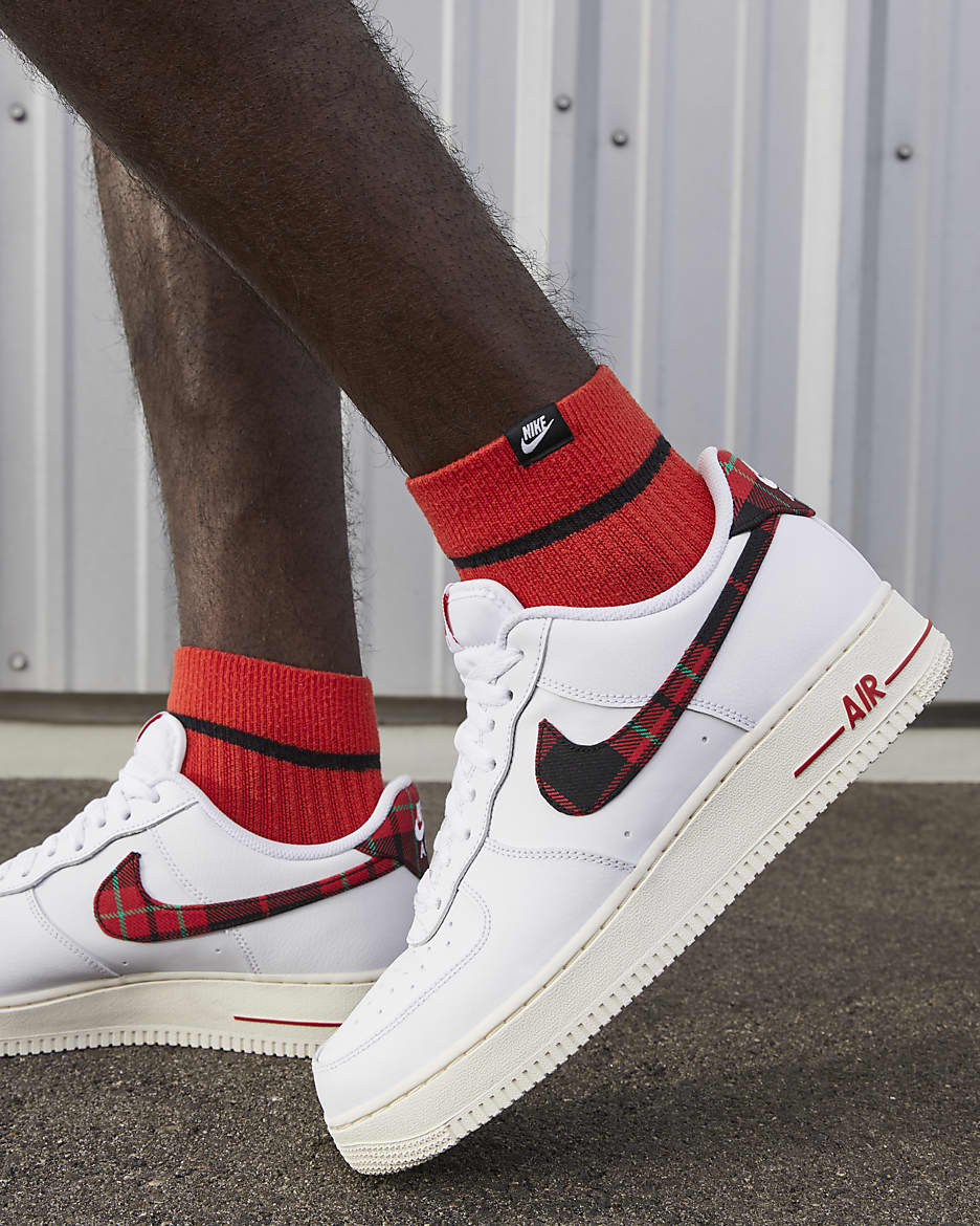 Air force 1 lv8 white/red/navy men's shoe best sale